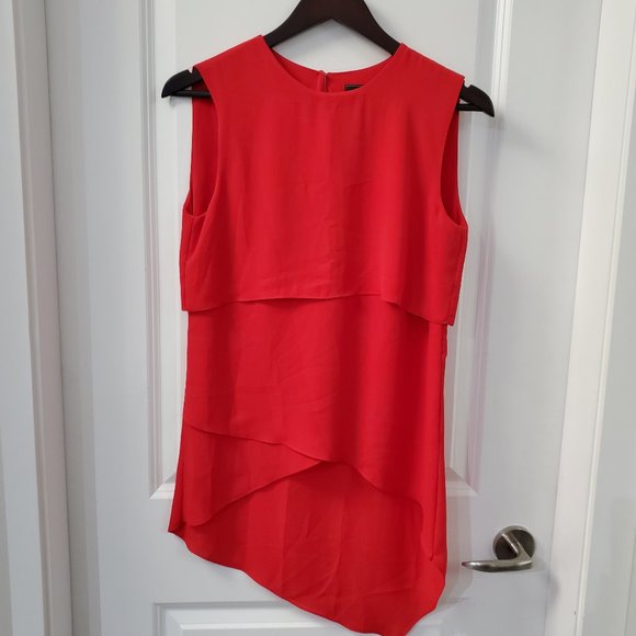 BCBG high-low dress blouse. - Picture 1 of 7